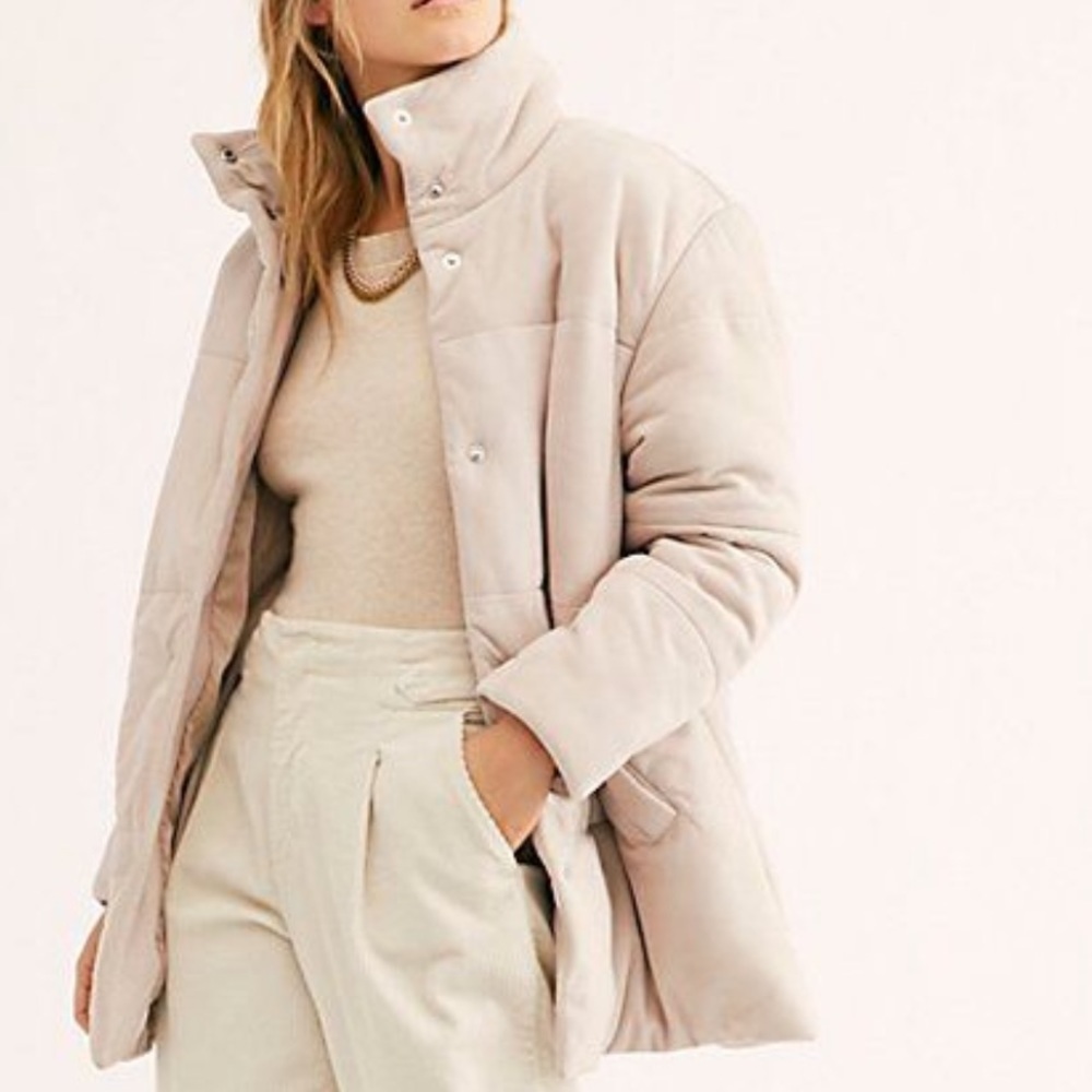 NEW Free People Nobody Knows Suede Puff Coat Z163